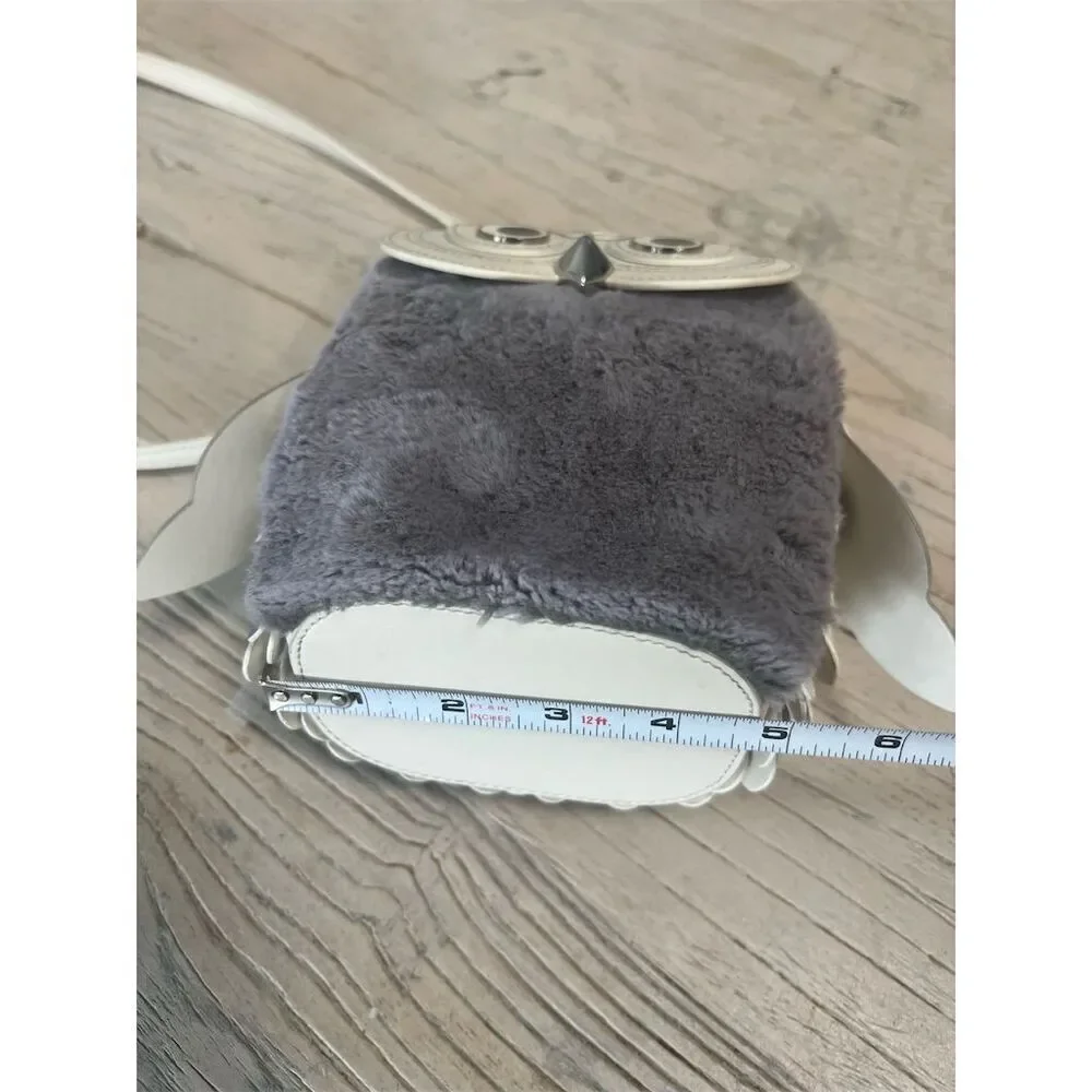 Kate Spade Hoot 3D Owl Crossbody Bag Grey Cream Accents Women's - Picture 15 of 17